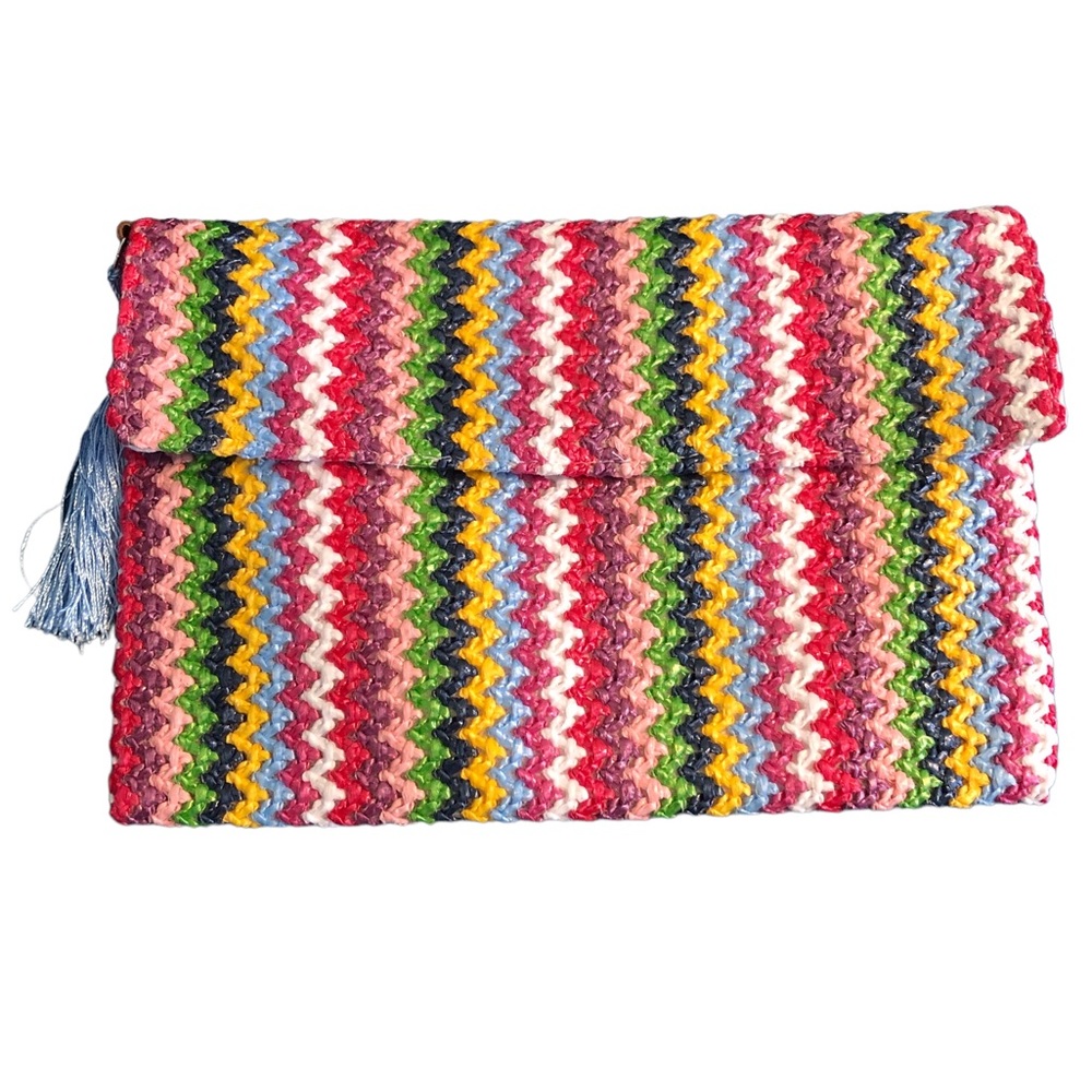 🎁N97 Via Savona Milano Zigzag Clutch Bright Colors